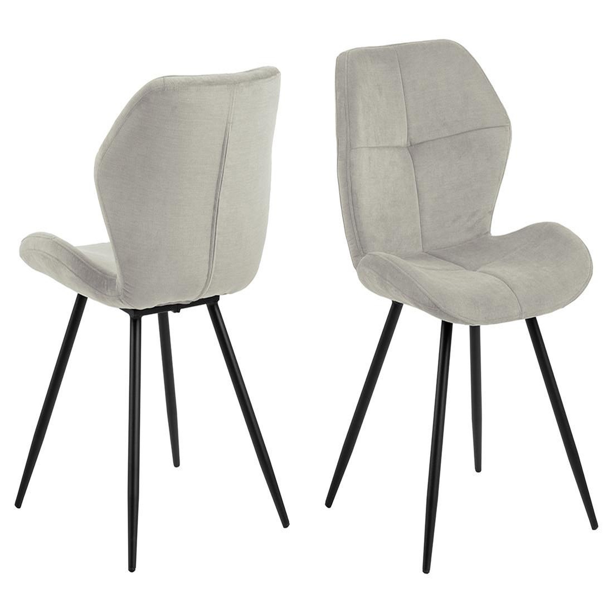 Voir la diapositive 2 : LISA DESIGN Manilla - lot de 2 chaises - en tissu microfibre - pieds en métal