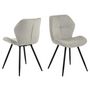 Voir la diapositive 2 : LISA DESIGN Manilla - lot de 2 chaises - en tissu microfibre - pieds en métal