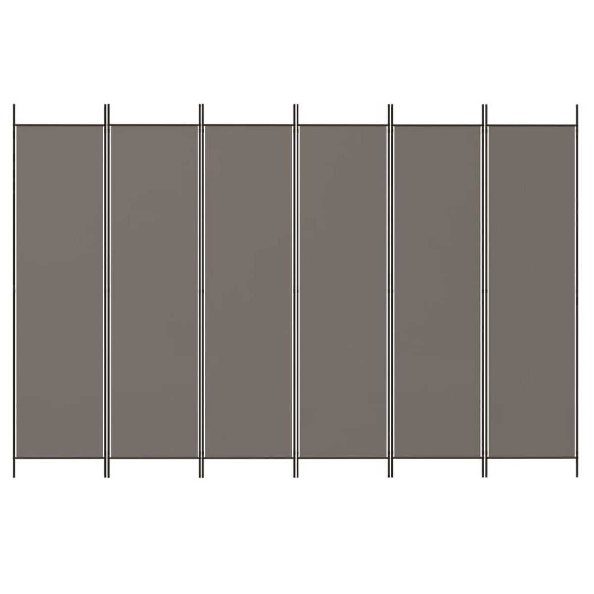 VIDAXL Cloison de separation 6 panneaux Anthracite 300x220 cm Tissu