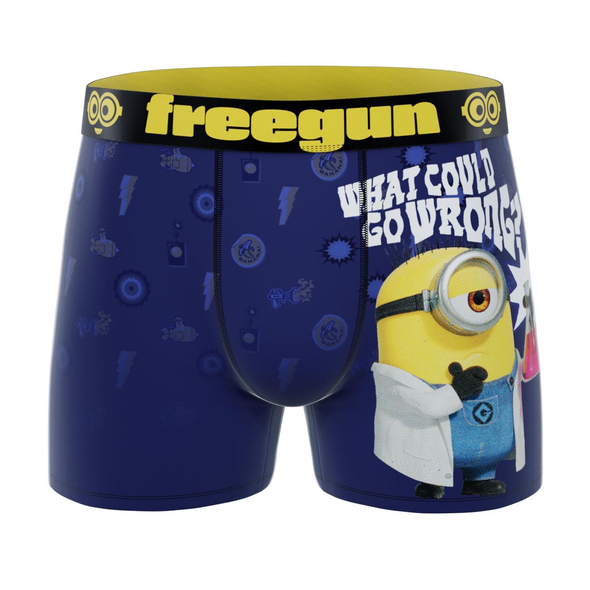 Voir la diapositive 3 : FREEGUN Lot de 3 boxers homme Despicable me