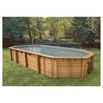UBBINK Piscine bois Océa  470X860 - H130cm - Liner Gris 