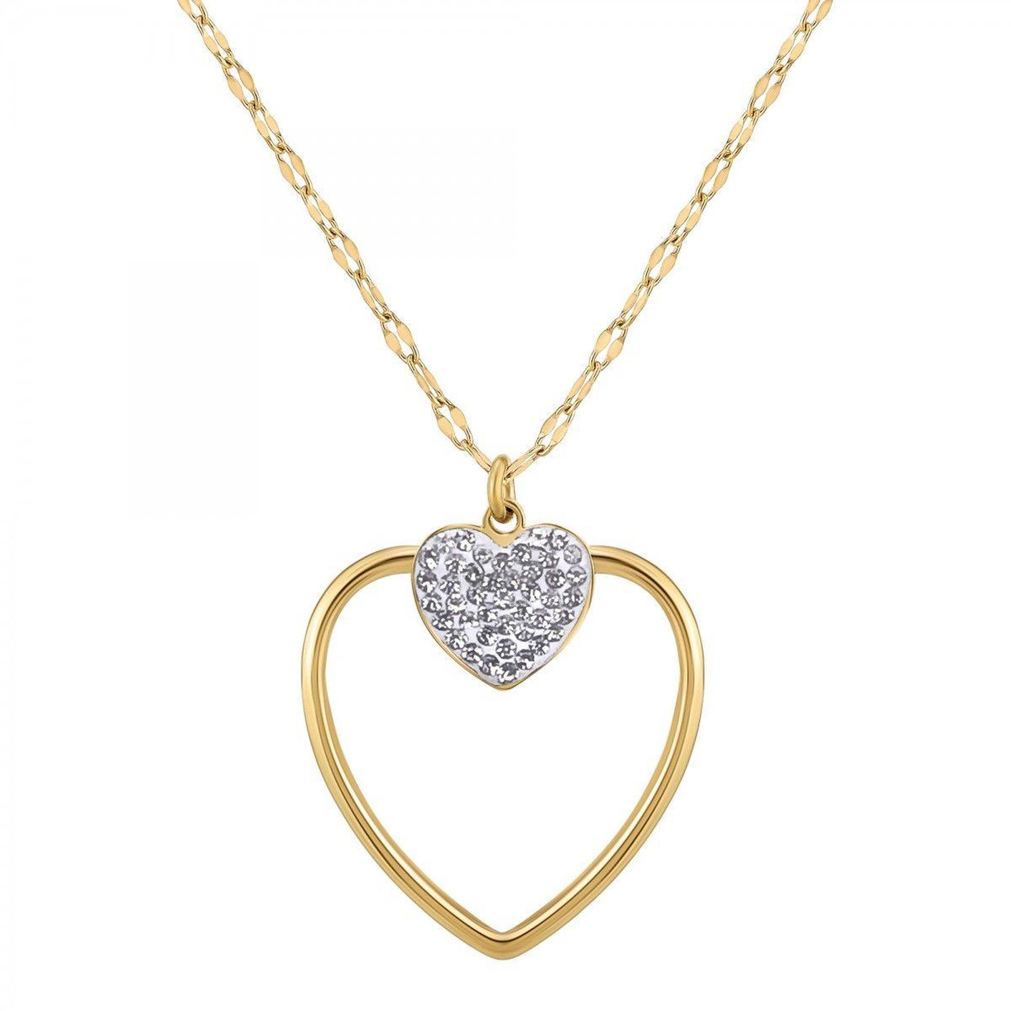 Voir la diapositive 1 : SC BOHEME Collier cœur par SC Bohème orné de Cristaux scintillants
