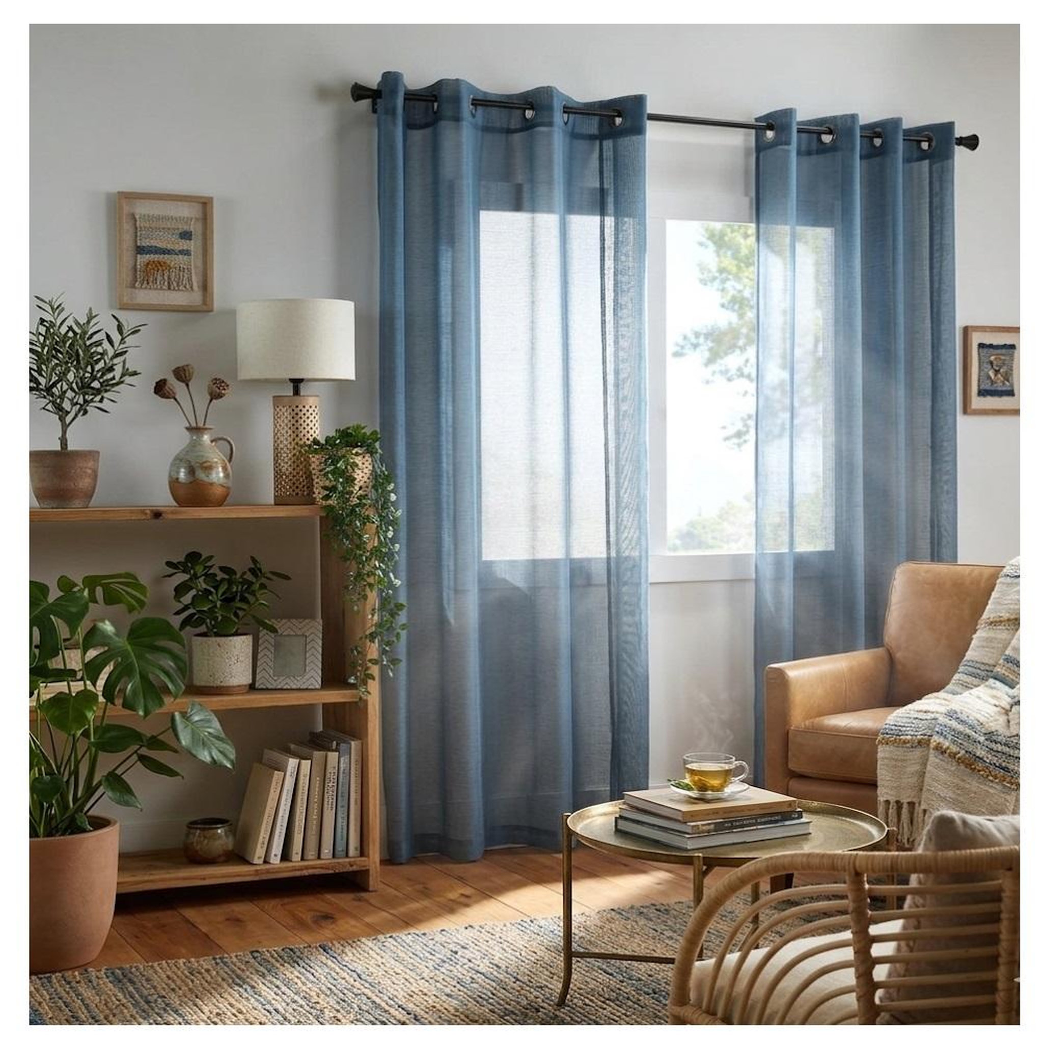 Voir la diapositive 2 : Eden Voilage a oeillets linwood design et moderne