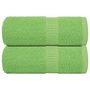 Voir la diapositive 1 : VIDAXL Serviettes d invité 2pcs vert pomme 30x50cm 360 g m² 100% coton