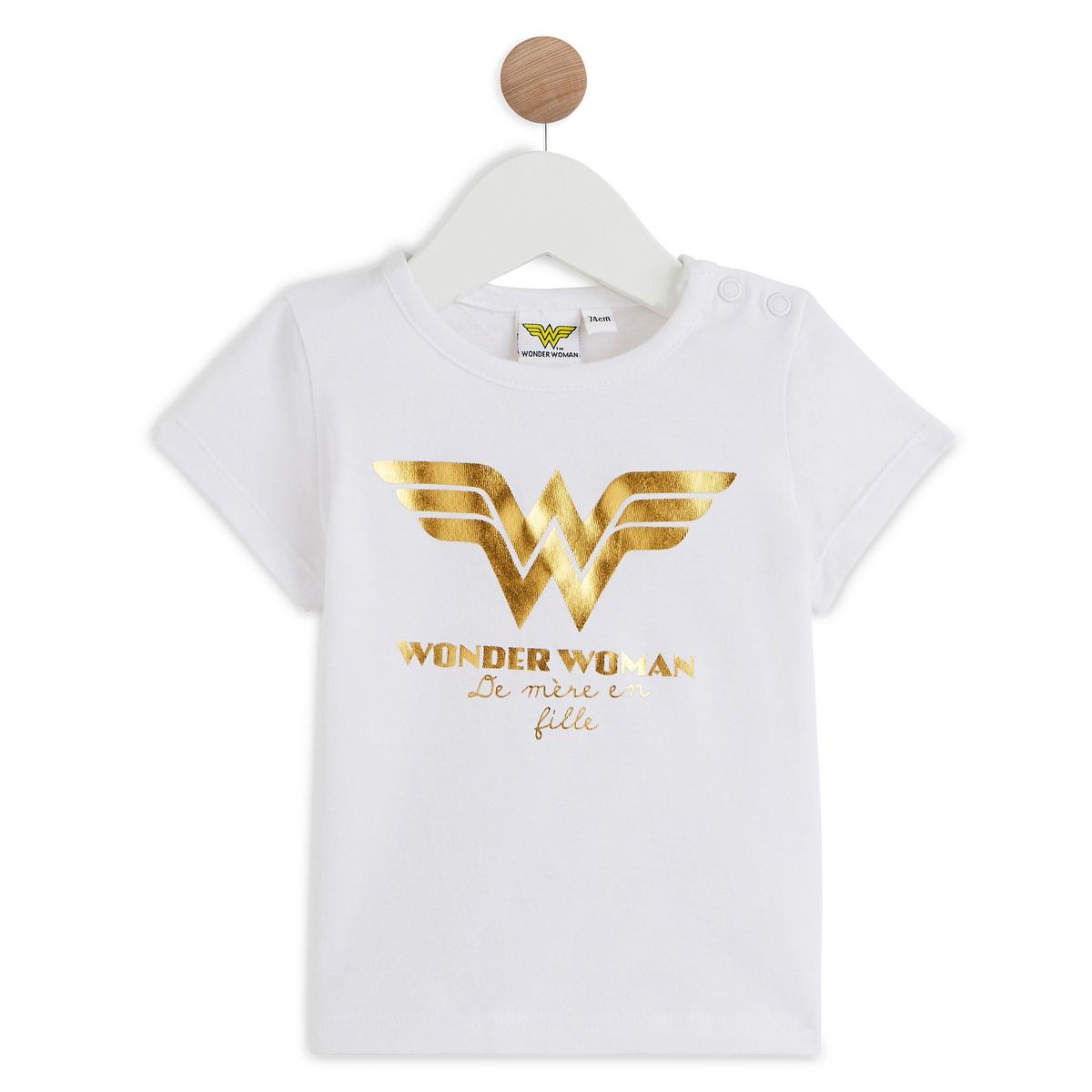 Wonder Woman T-shirt manches courtes Wonder Woman bébé fille