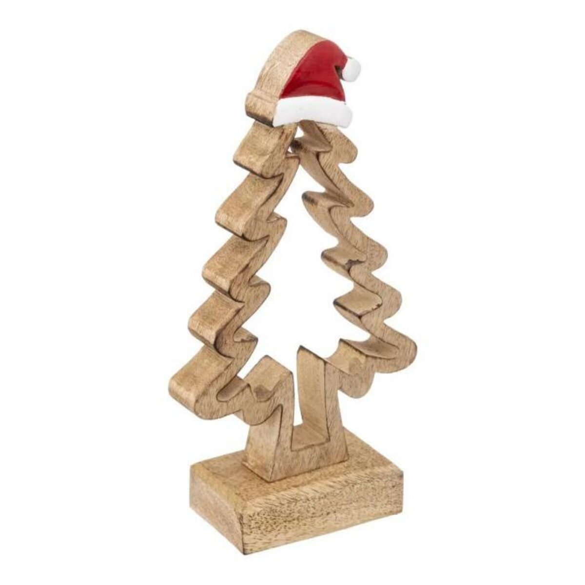 ATMOSPHERA Sapin de Noël à Poser  Soir  21cm Beige & Rouge