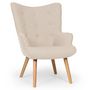 Voir la diapositive 4 : Paris Prix Fauteuil & Pouf Scandinave  Orle  98cm Beige