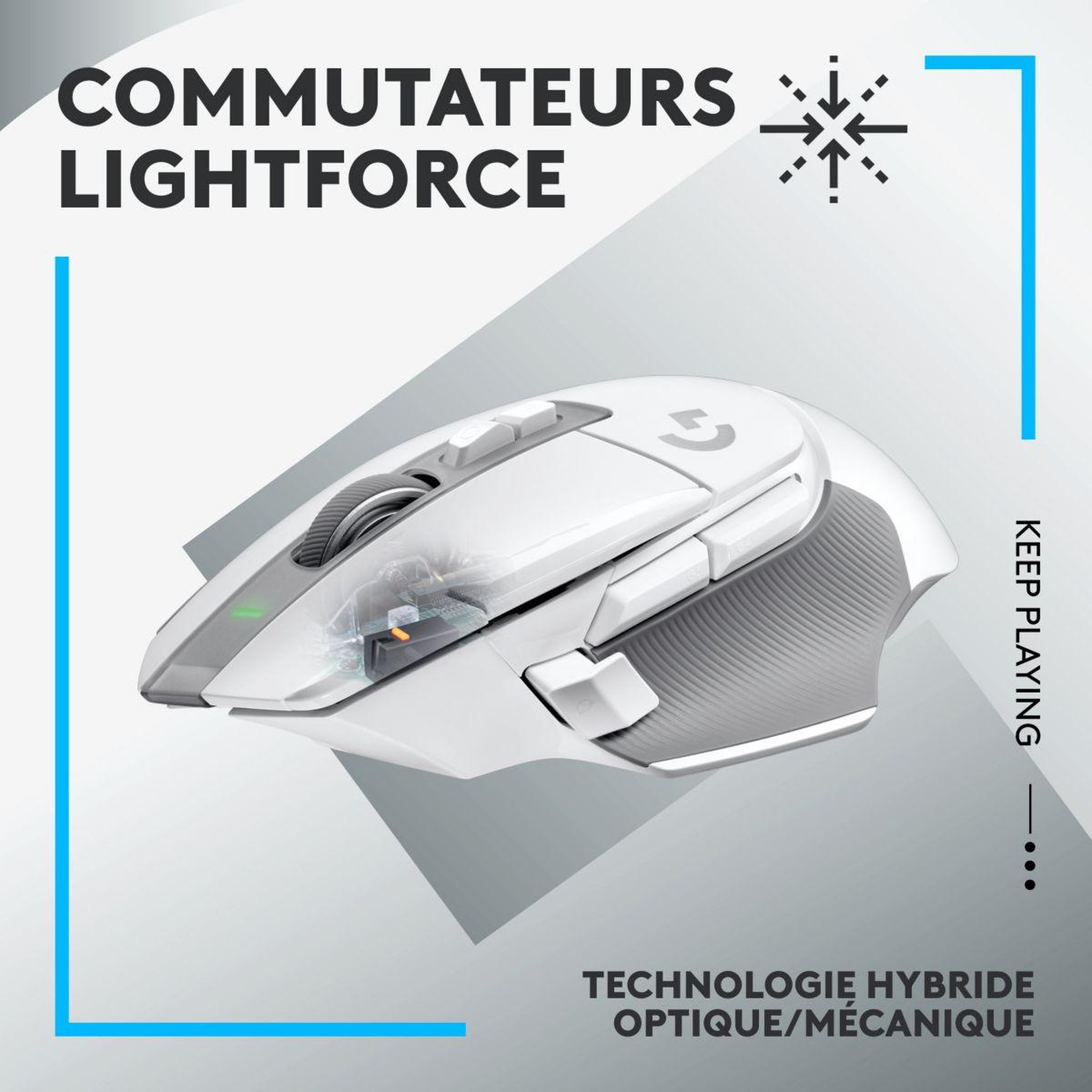 Voir la diapositive 2 : Logitech Souris Gamer Sans Fil G502X Lightspeed Blanc