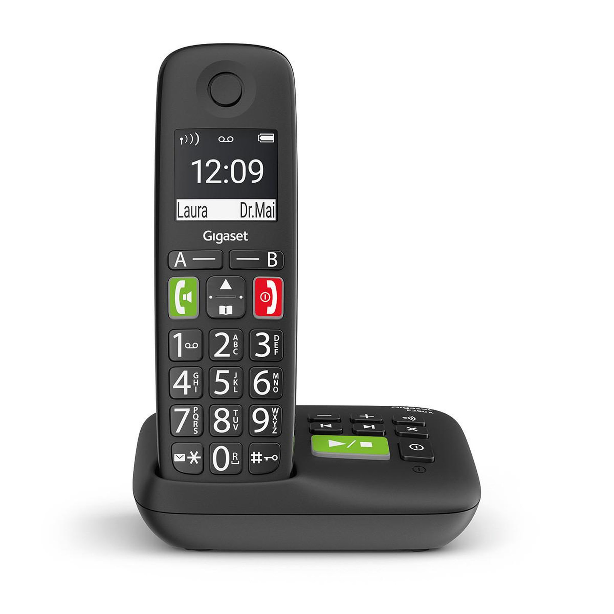 Voir la diapositive 3 : GIGASET Téléphone analogique/dect gigaset e290a black noir identification de l'appelant