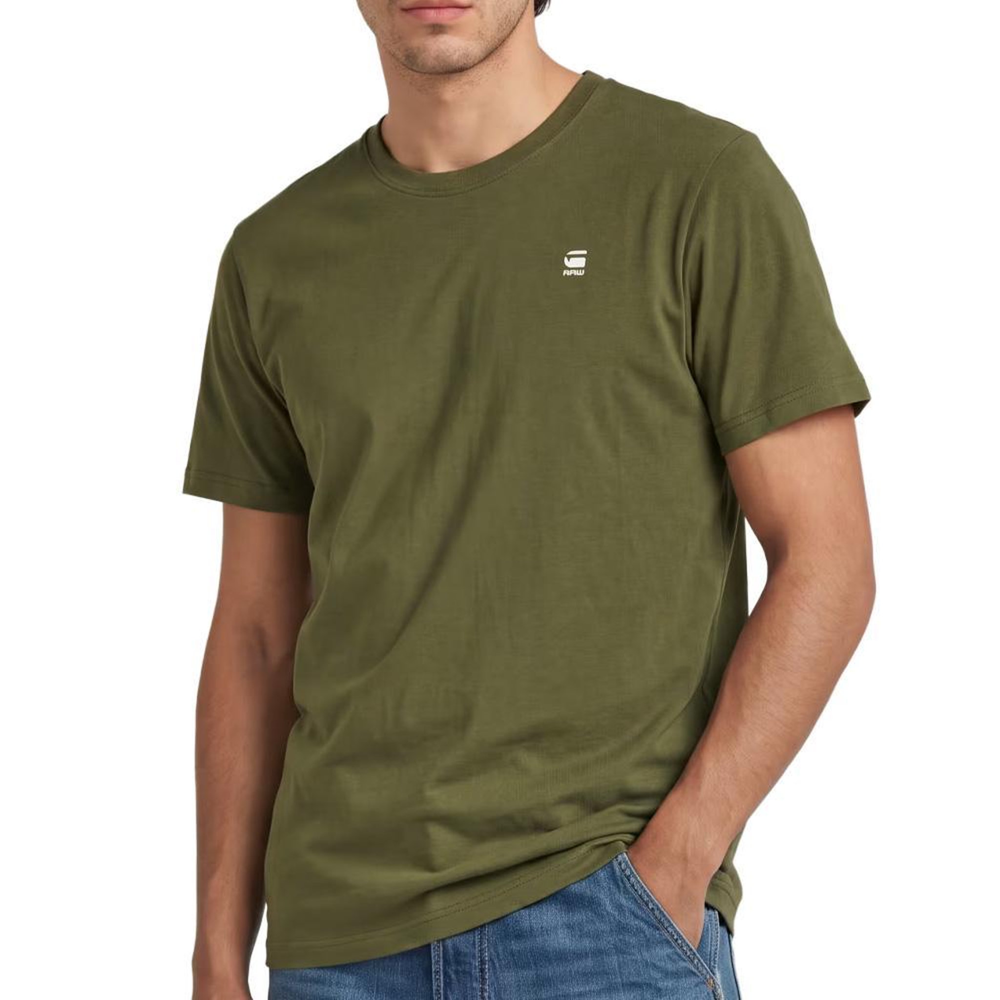 Voir la diapositive 2 : G-Star Raw T-shirt vert foncé homme g-star raw d25949 dgr