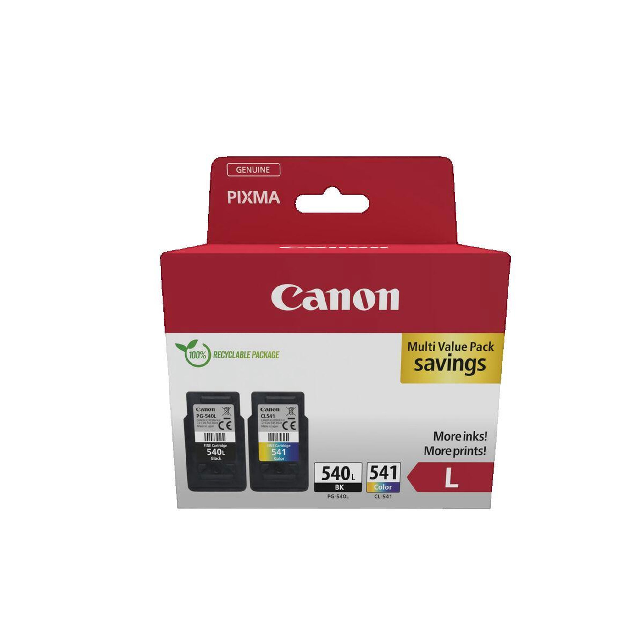 Canon Cartouche d'encre Canon PG540L/CL541XL Pack Valeur Photo Noir et Couleur