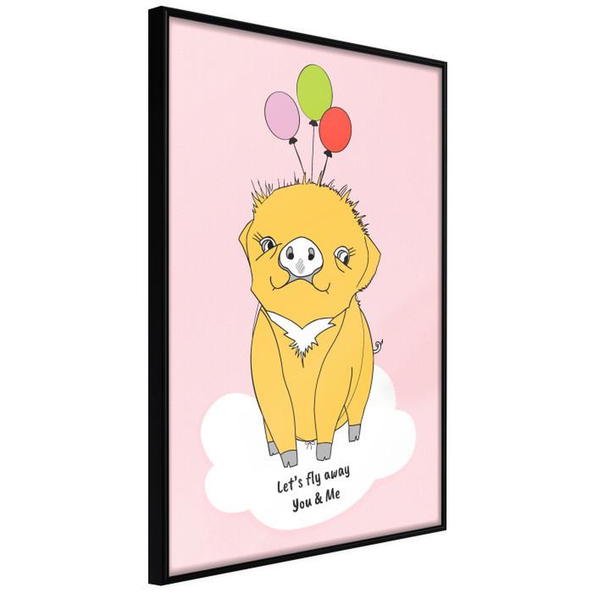 Paris Prix Affiche Murale Encadrée  Birthday Wish. Coloris disponibles : Noir, Jaune