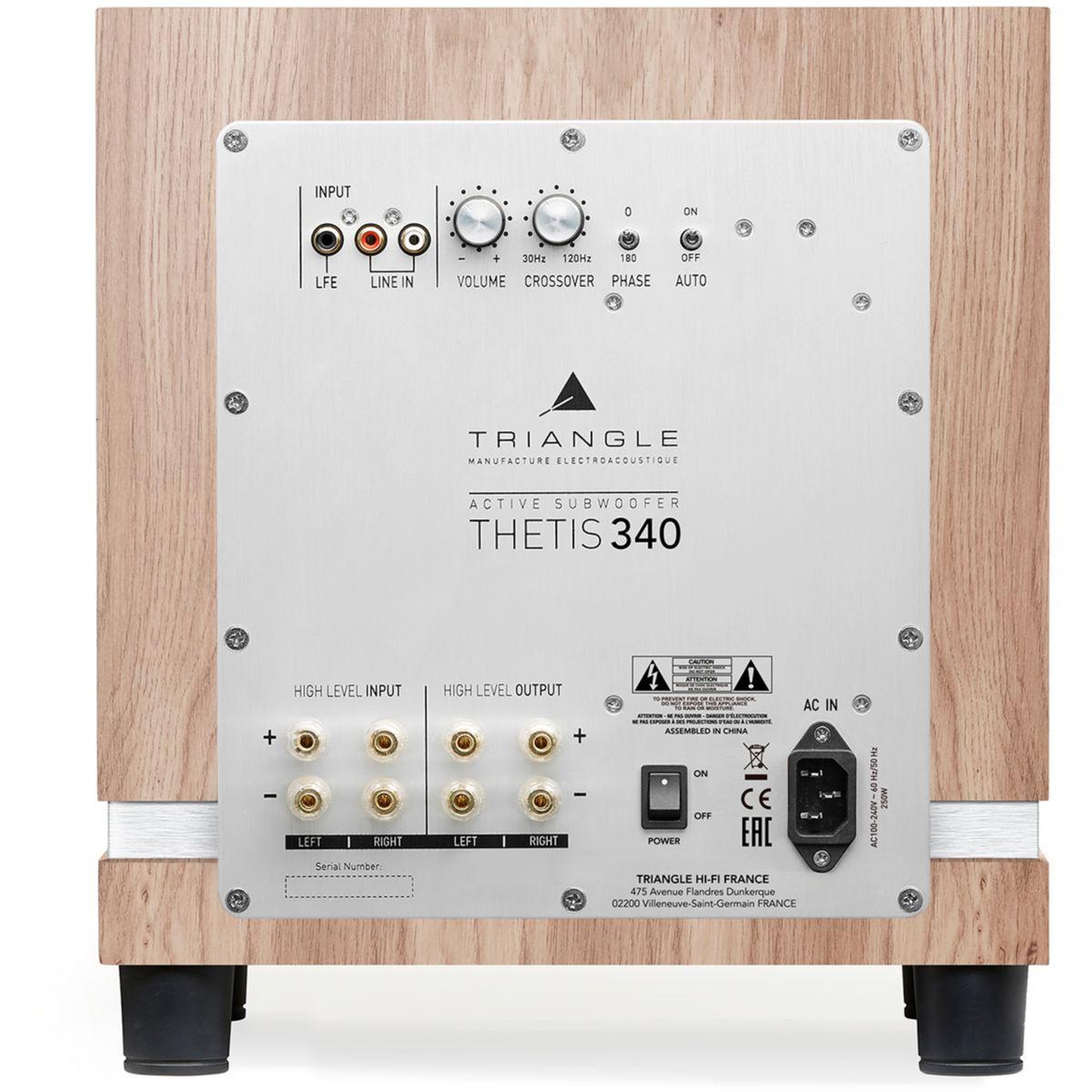 Voir la diapositive 3 : Triangle Caisson de basse thetis 340 chene clair
