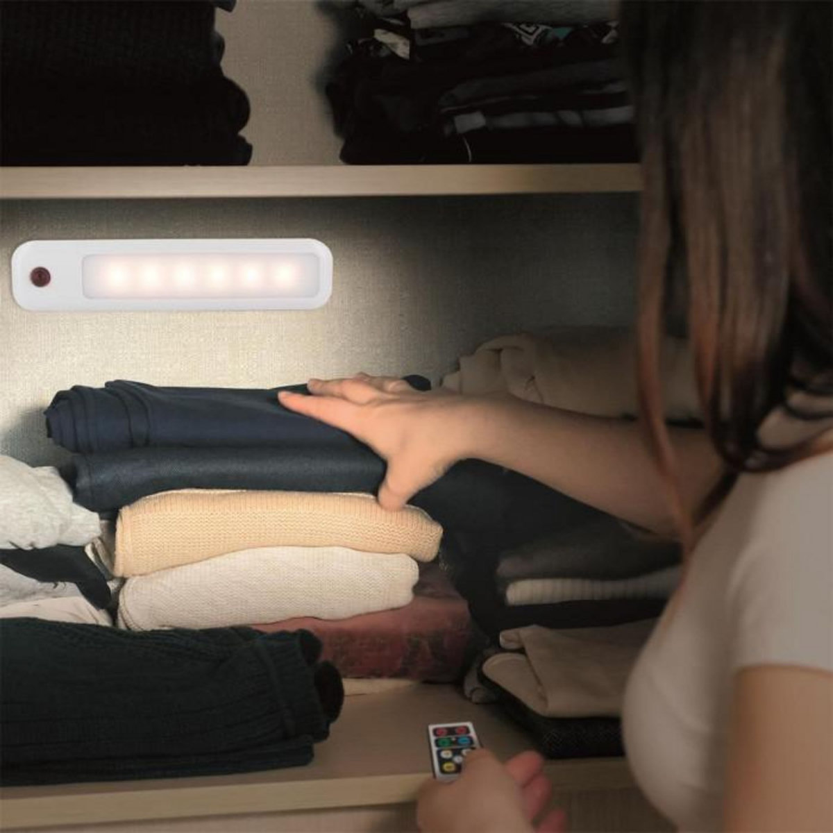 Paris Prix Lampe Led & Télécommande  Minuteur  21cm Blanc