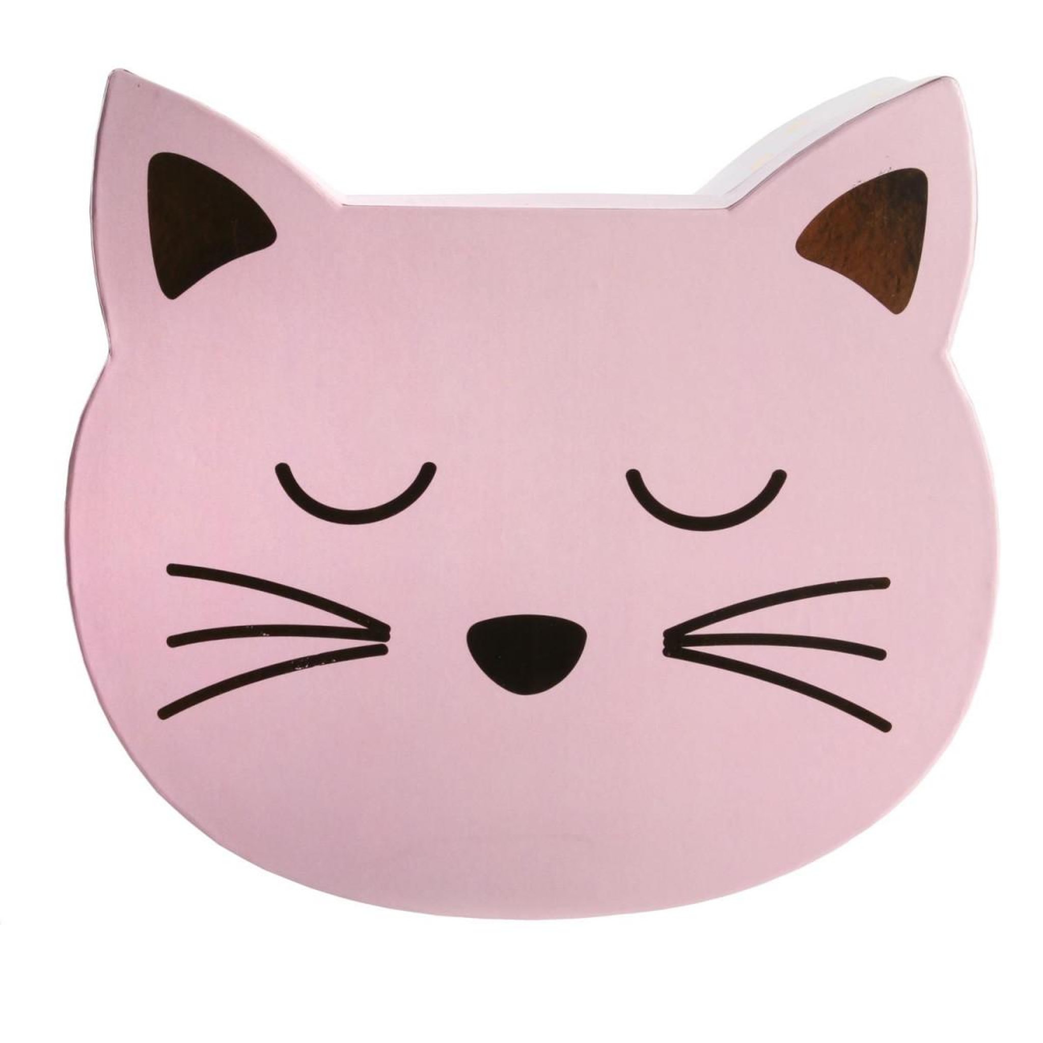 Voir la diapositive 3 : The concept Factory Lot de 2 boîtes de rangement  chat  25cm rose