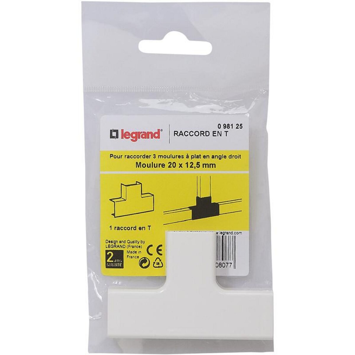 Legrand DLP raccordement moulure en T dérivation 20x12.5 mm