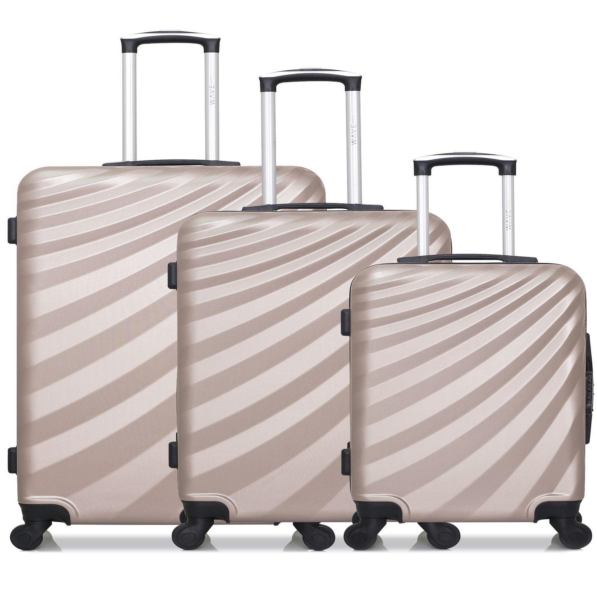 WAVE PARIS Wave paris - lot de 3 - valise grand format, valise weekend et valise cabine danube