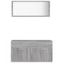 Voir la diapositive 5 : VIDAXL Ensemble de meubles de salle de bain 2 pcs Sonoma gris