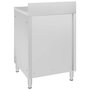 Voir la diapositive 4 : VIDAXL Table de travail commerciale avec armoire 60x60x96 cm Inox