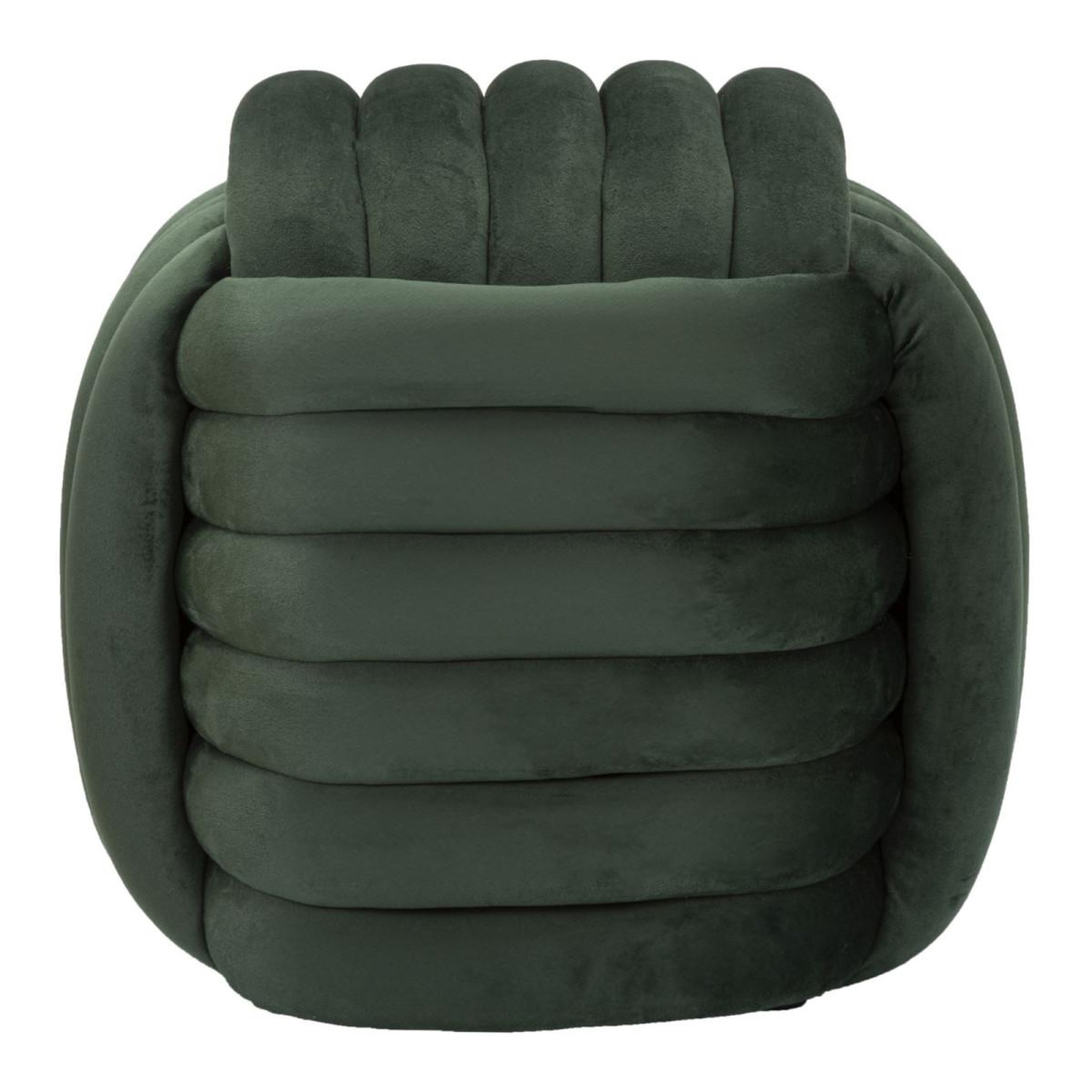 Voir la diapositive 2 : Paris Prix Pouf design en velours  softy  45cm vert