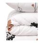 Voir la diapositive 4 : GENERIQUE Parure de lit - 1 housse de couette 220 x 240 cm + 2 taies d'oreiller 60 x 60 cm - 65% coton, 35% polyester - Blanc