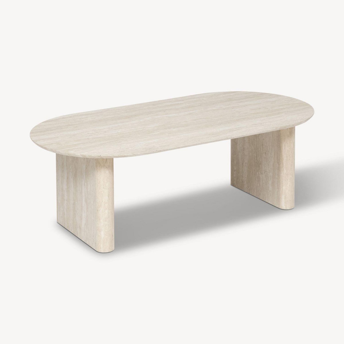 ATMOSPHERA Table basse en bois effet travertin ANAYA - Beige
