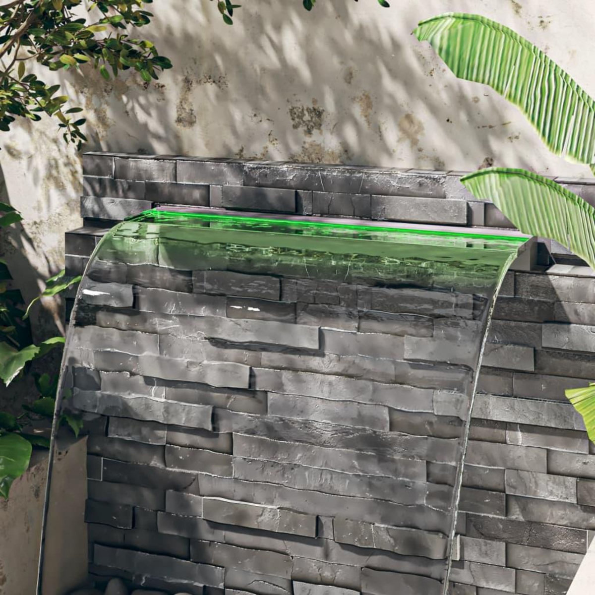 VIDAXL Deversoir pour cascade avec LED RVB Inox 108 cm