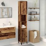 VIDAXL Armoire de salle de bain vieux bois 30x30x190cm bois ingenierie