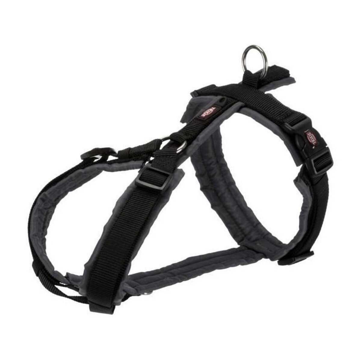 Trixie Harnais trekking TRIXIE Premium - M: 53–64 cm - 20mm - Noir et gris graphite