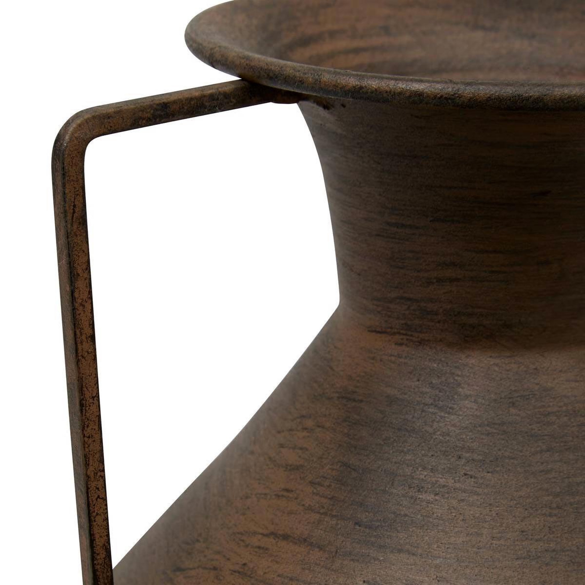 Voir la diapositive 2 : ATMOSPHERA Vase cruche en métal  wonj  30cm marron
