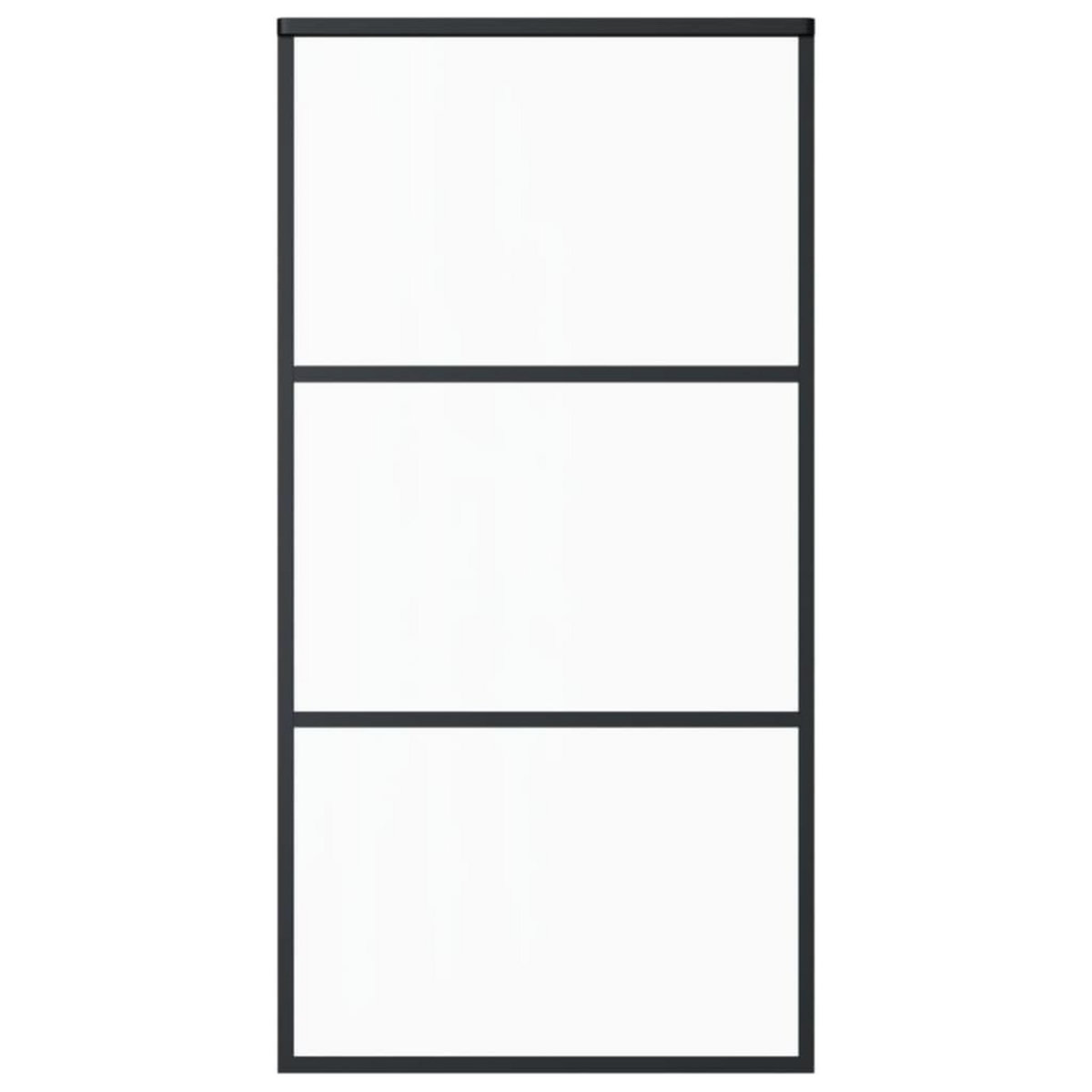 VIDAXL Porte coulissante et quincaillerie Verre et Aluminium 102x205cm