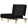 Voir la diapositive 5 : VIDAXL Chaise longue noir tissu