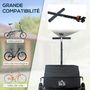 Voir la diapositive 3 : HOMCOM Remorque vélo remorque de transport pour vélo 144L x 59l x 80H cm barre d'attelage universelle acier noir