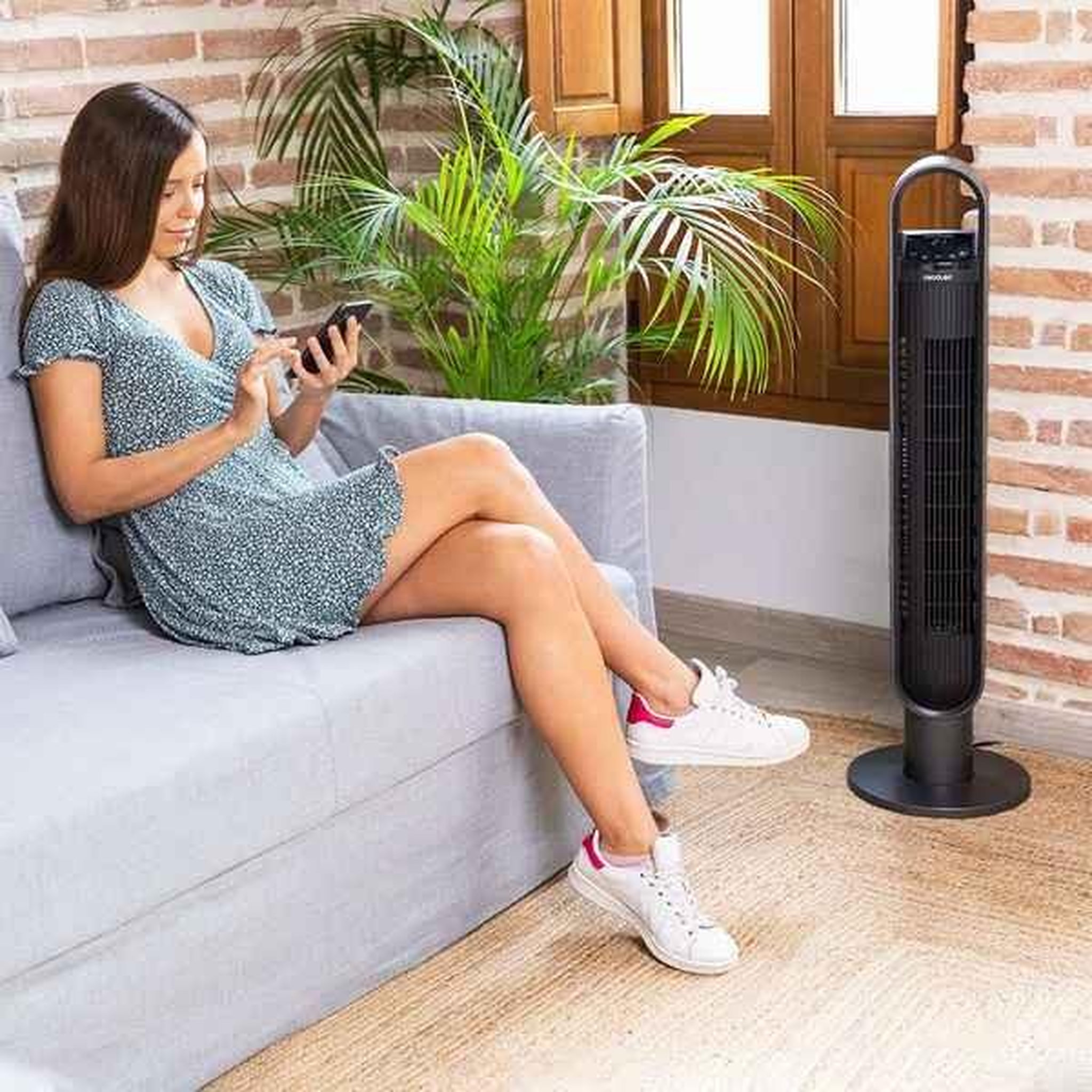 Voir la diapositive 2 : CECOTEC Ventilateur Tour Cecotec EnergySilence 9190 SkyLine Ionic 60W Noir