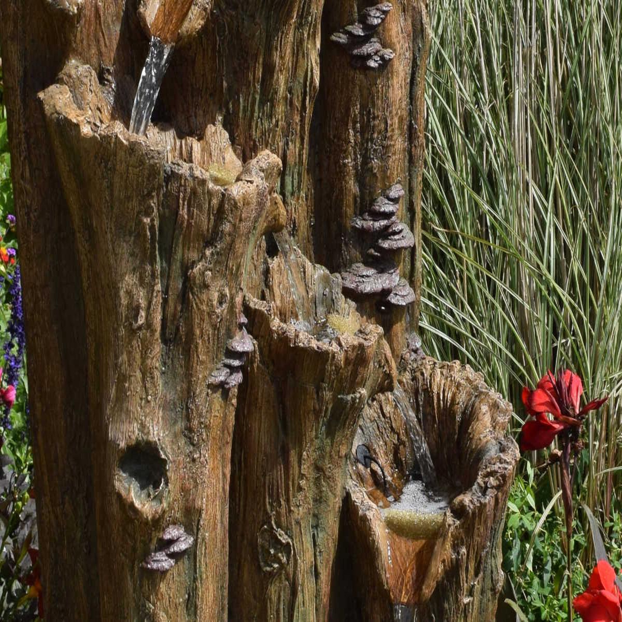 Voir la diapositive 4 : Ubbink Fontaine de jardin Tiros vieux troncs d'arbre avec cascades et éclairage LED - Ubbink
