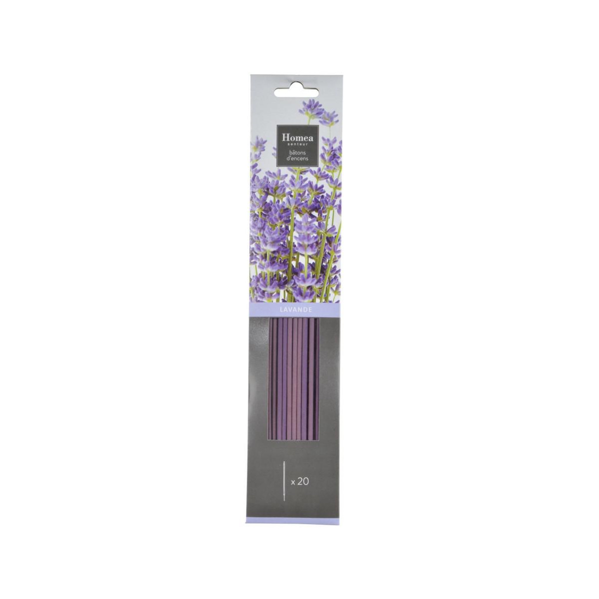 Voir la diapositive 2 : HOMEA Lot de 20 Bâtons d'Encens  Essentiel II  25cm Lavande
