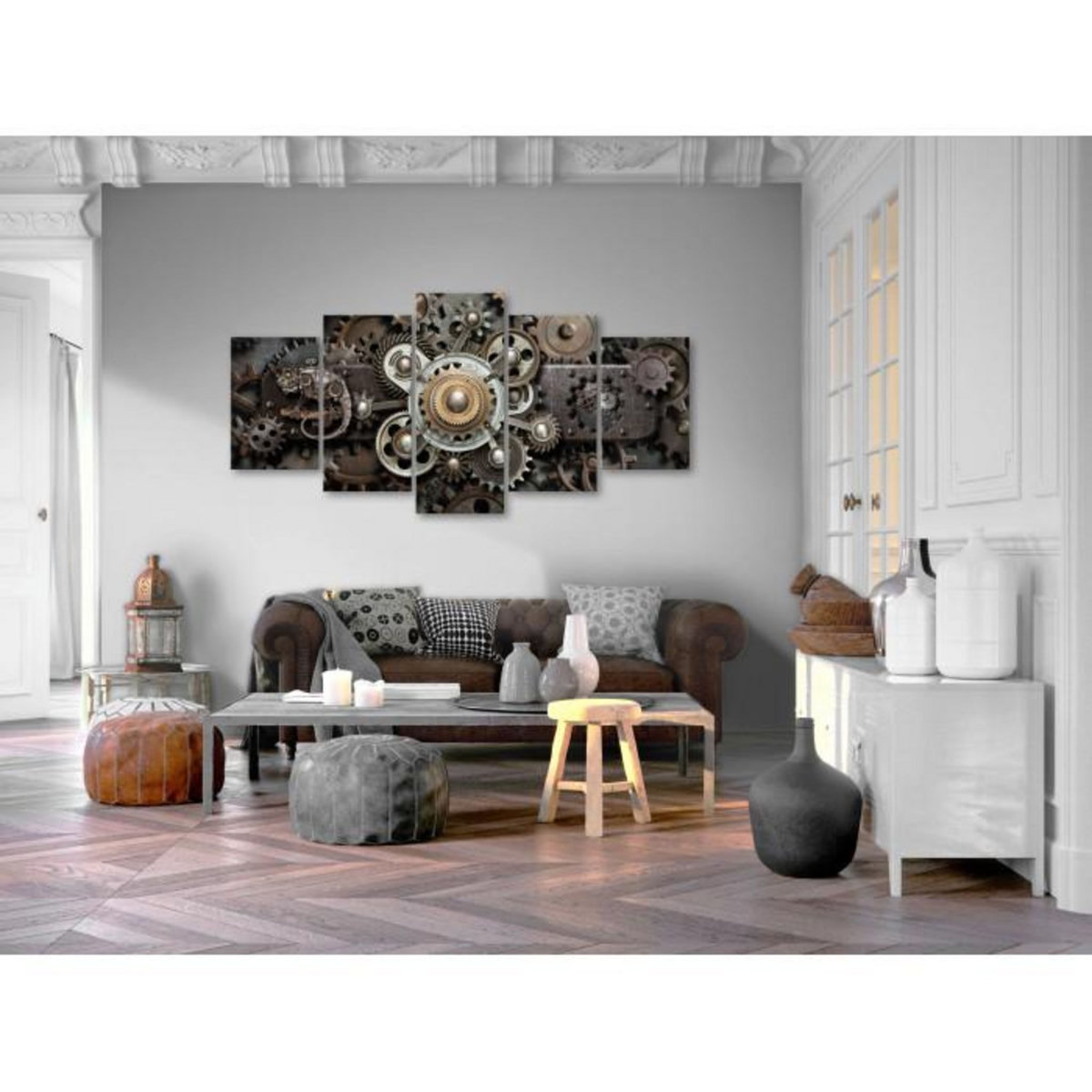 Paris Prix Tableau Imprimé 5 Panneaux  Old Mechanism Wide