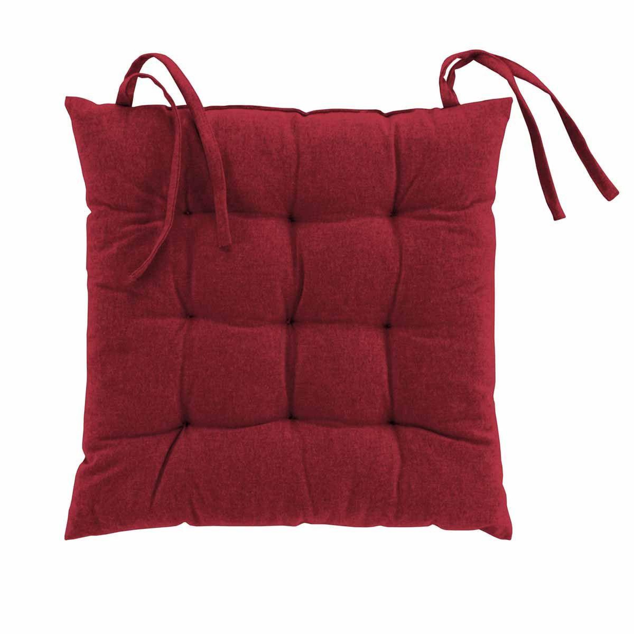 Voir la diapositive 2 : Douceur d'Intérieur Coussin de chaise  mistral  40x40cm bordeaux