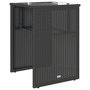 Voir la diapositive 4 : VIDAXL Ensemble de bistro 3 pcs avec coussins noir resine tressee
