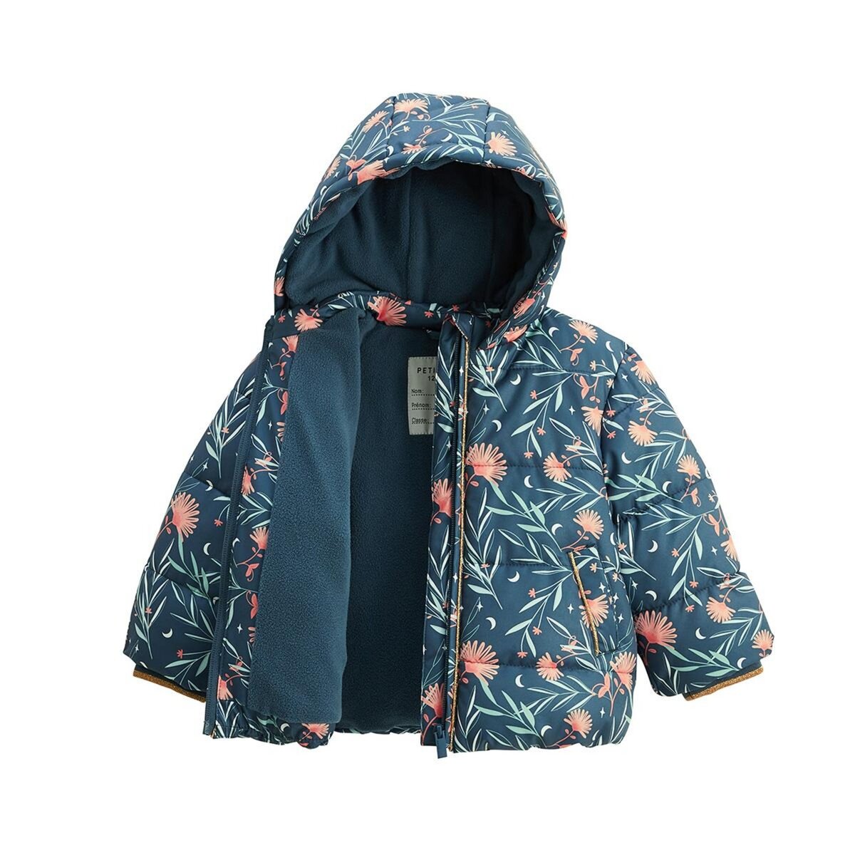 Petit Béguin Doudoune enfant imperméable doublée polaire avec capuche Dina