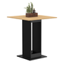 Voir la diapositive 1 : ID MARKET Table à manger carrée ZELIE 4 personnes bois et noir 65 cm
