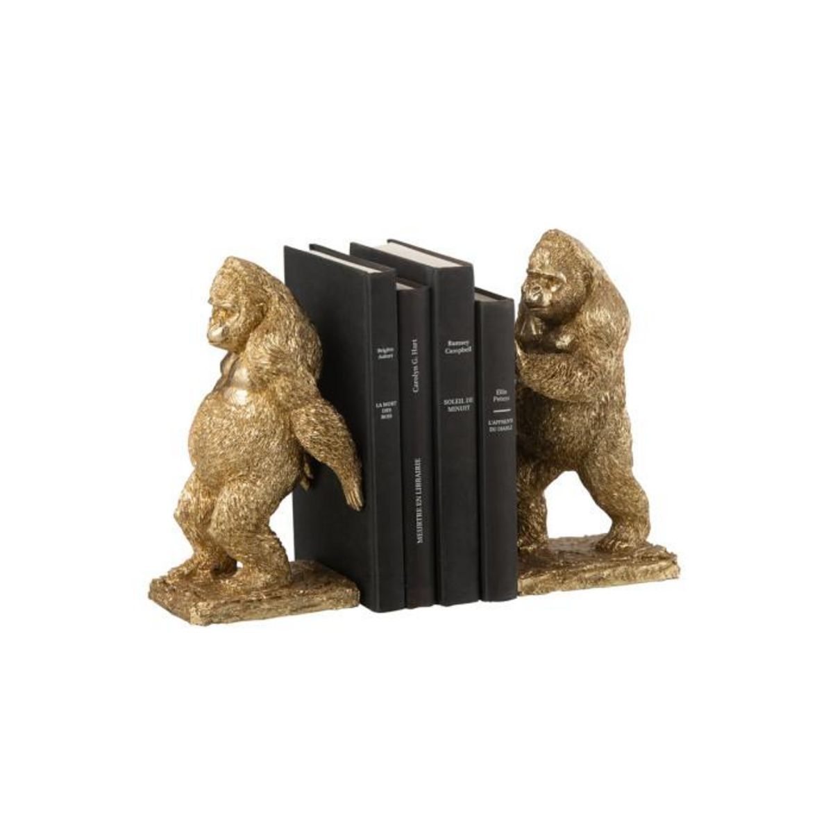 Paris Prix Lot de 2 Serre-Livres  Gorilles  24cm Or