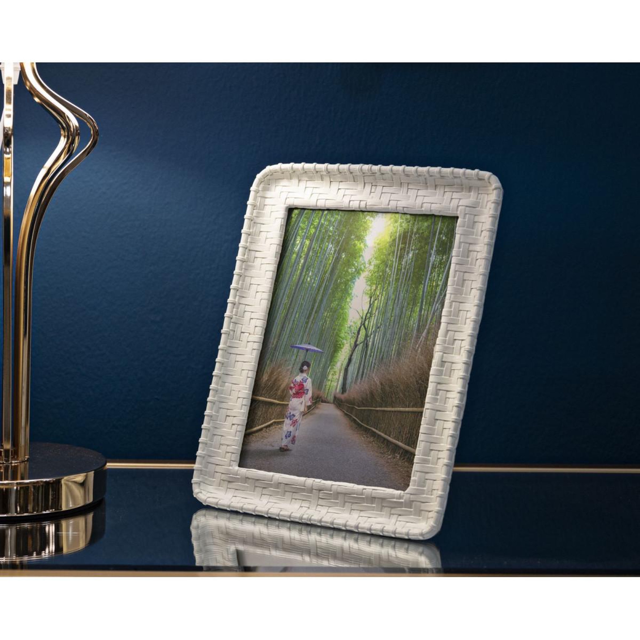 Voir la diapositive 5 : Paris Prix Cadre Photo Déco Bambou  Style  15x20cm Crème