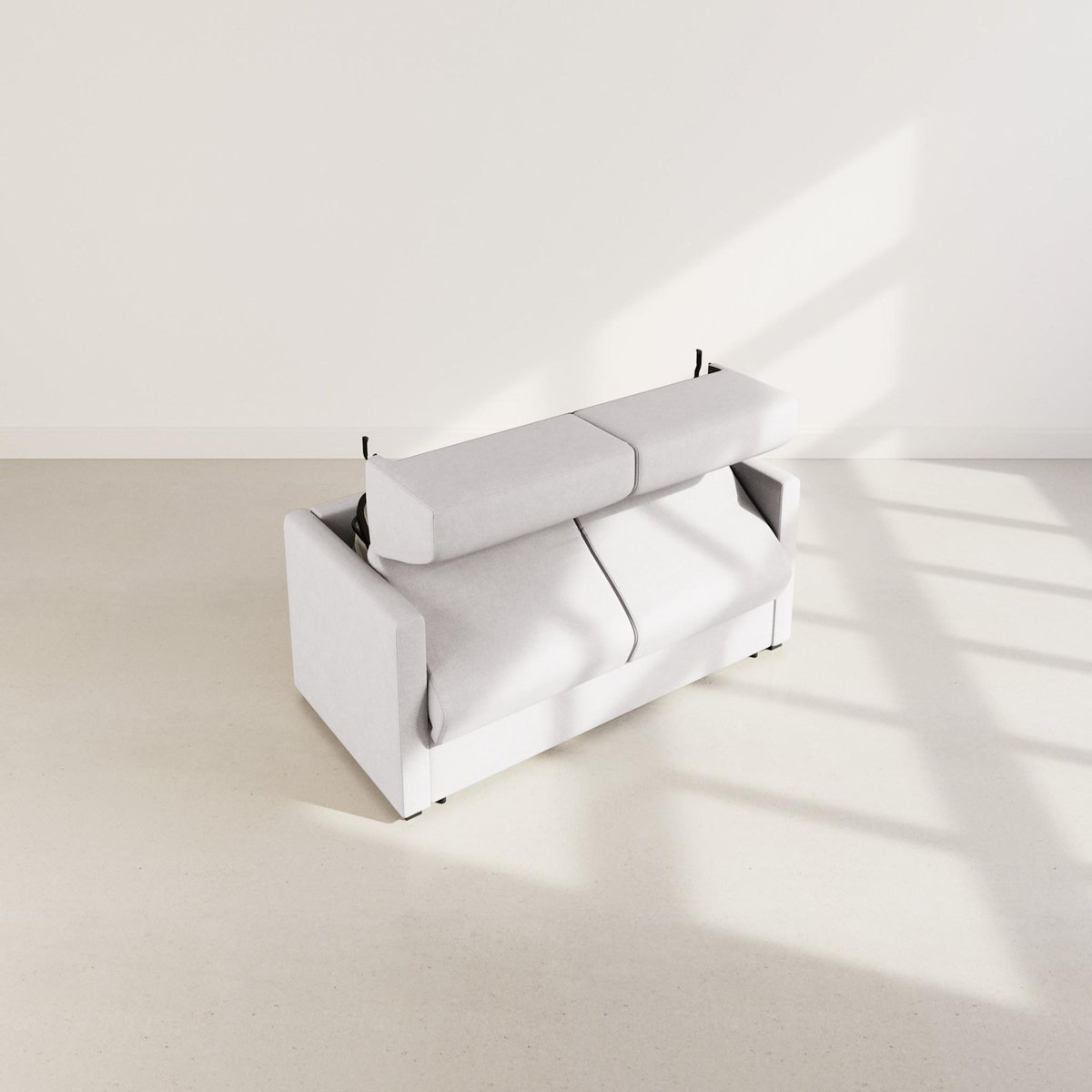 BEST MOBILIER Julia - canapé 3 places convertible express couchage quotidien 140 cm matelas 14 cm en tissu