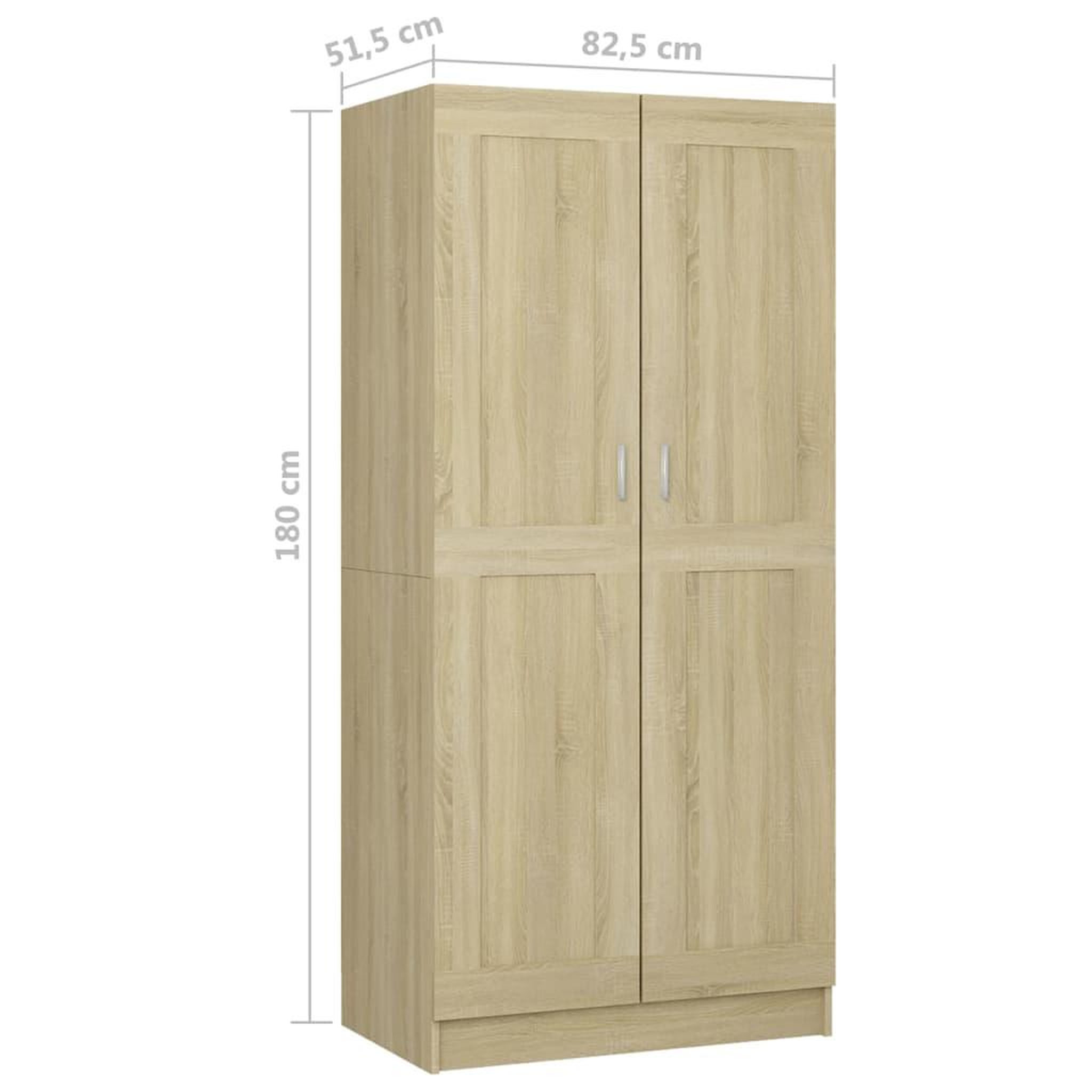 Voir la diapositive 6 : VIDAXL Garde-robe Chene sonoma 82,5x51,5x180 cm Agglomere