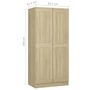 Voir la diapositive 6 : VIDAXL Garde-robe Chene sonoma 82,5x51,5x180 cm Agglomere