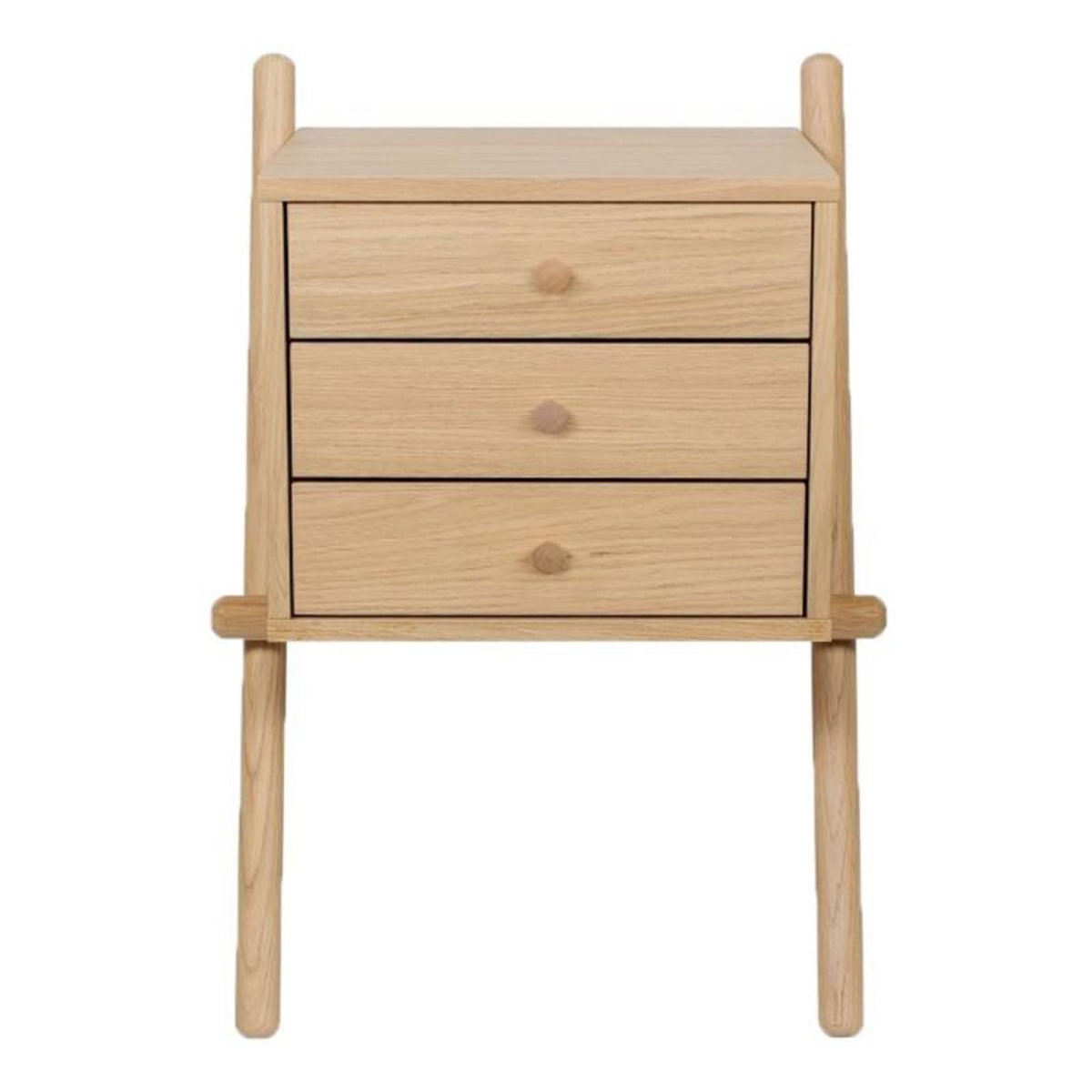 Paris Prix Table de Chevet Murale 3 Tiroirs  Wiru  70cm Chêne