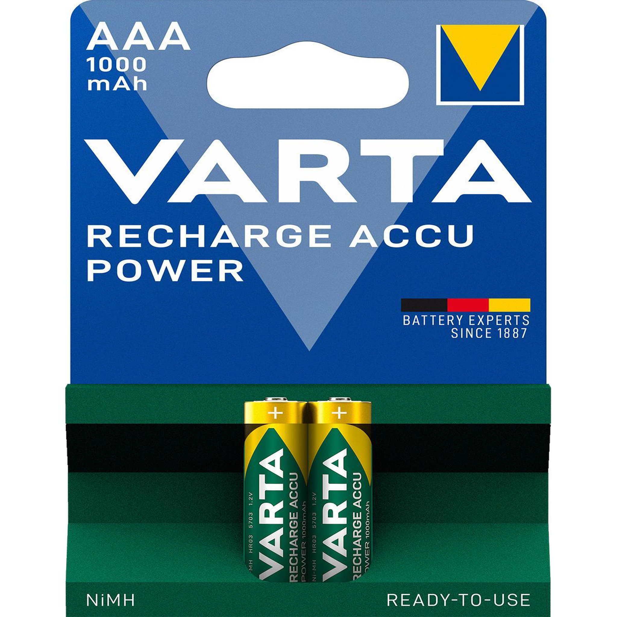 Voir la diapositive 3 : Varta Pile rechargeable AAA R3 Varta 2 pièces