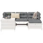 Voir la diapositive 1 : VIDAXL Salon de jardin 5 pcs blanc bois massif de pin