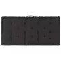 VIDAXL Coussin de plancher de palette Coton 120x80x10 cm Noir